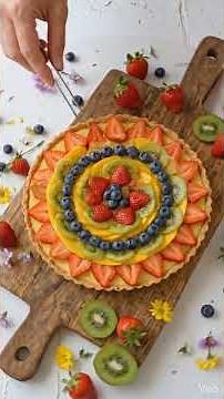 Crostata di Frutta Colorata 🇮🇹 Bellissima e Deliziosa | Ricetta Facile