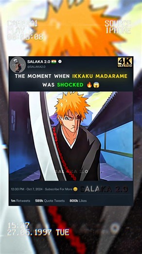 The Moment When Ikkaku Madarame WasShocked 🔥😱 #bleach #ichigo