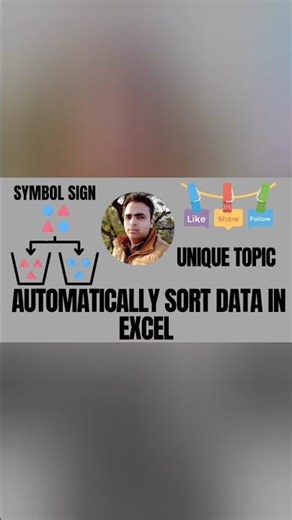 # AUTOMATICALLY SORT DATA IN EXCEL
