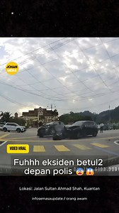 912K views · 13K reactions | Fuhhh eksiden betul2 depan polis  | Johan Media | Facebook