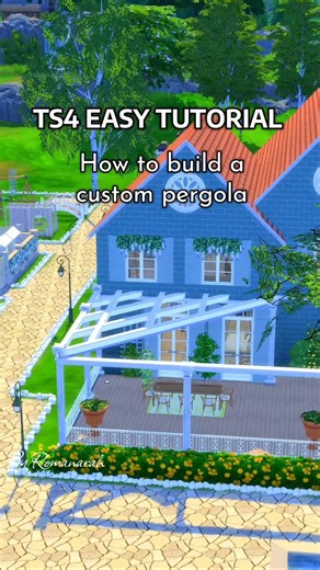 SIMS 4 EASY TUTORIAL | How to build a custom pergola #sims4 #sims4construction #sims4tutorial