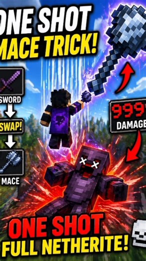 || This Secret Mace trick is Insane || #shortvideo #minecraftshorts #macetrick #PvPtrick #minecraft