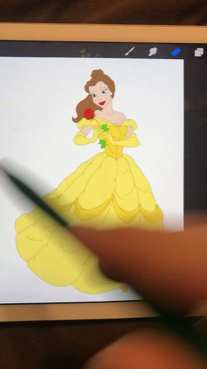 Nobody likes my art 😑#disney#procreate #belle #fyp #foryoupage