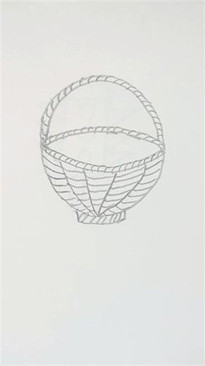 easy basket 🧺 drawing video| how to draw a basket step by step tutorial
