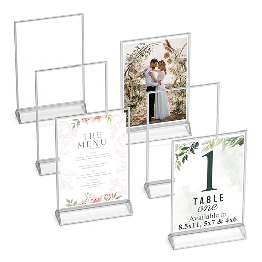 Silver frames for wedding table numbers | Honestweddingadvice.com