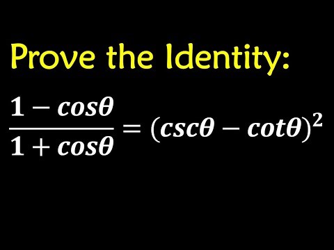 HOW TO PROVE THE TRIG. IDENTITY