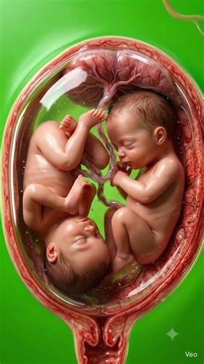 How twins REALLY fit inside the womb #baby #fetaldevelopment