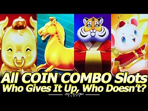 Playing All 4 Coin Combo Slots! Who Gives Up the BIG WIN, Who Doesn't? Live Play, Bonus, Features!