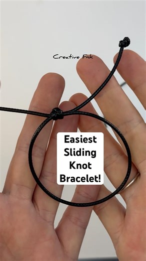 The easiest sliding knot bracelet! Best adjustable bracelet knot