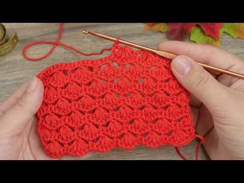 Схема вязания крючком узора «ракушка» 🐚 Shell Stitch Crochet Pattern - How to Crochet a Shell Stitch
