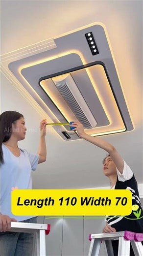 When decorating the living room, it is recommended to install this bladeless fan lamp on the ceilin