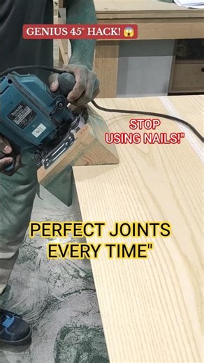 The Secret to Perfect 45° Miter Joints! 🛠️ #shorts #woodworking #diy