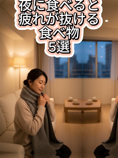 【フォローといいねお願いします😊】実は夜に食べると疲れが抜ける食べ物5選 #健康 #雑学 #予防医療 #医療 #予防 #体調 #疲労 #疲労回復