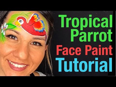 Tropical Parrot Face Paint How to Face Paint a Parrot Step by Step