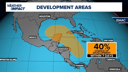 Weather Impact | Area in western Caribbean has 40% chance of tropical development