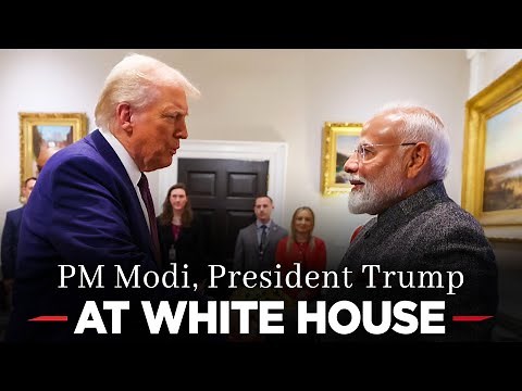PM Modi, US President Trump during their meeting at the White House