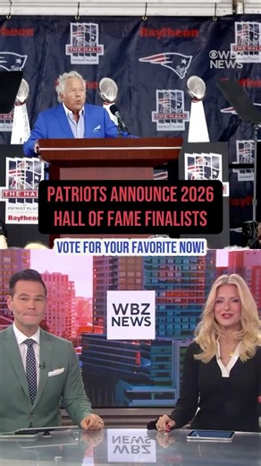 New England Patriots announce 2026 Hall of Fame finalists
