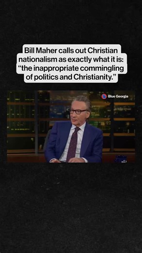 317K views · 8K reactions | Bill Maher: "Christian Nationalism, how do you define it, are you one, and is it a good thing?" Nancy Mace: "You're making it sound like it's a bad thing... I'm a Christian... how do you define it." Maher bodies Mace: The inappropriate commingling of politics and Christianity in a country that is supposed to have a separation of church and state." | Blue Georgia | Facebook