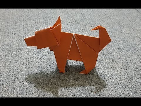 ORIGAMI - Hướng dẫn cách gấp con chó bằng giấy - paper folding dog
