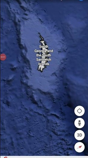 South Georgia - South Sandwich Islands in Antratic - Atlantic Ocean in Google Earth and Google Maps