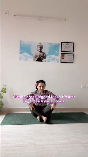 Sitting Cross-Legged Feels Difficult? Try These 4 Yoga Poses #shortsyoga #yoga