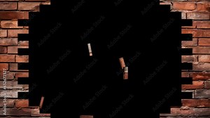 Exploding Bricks Animation. An animated video of bricks exploding outward.