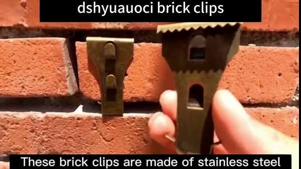 8PCS Brick Clips, Brick Hooks Mount on Brick without Drilling for 2-1/8 Inches to 2-1/3 Inches High Bricks Hanging Outdoors