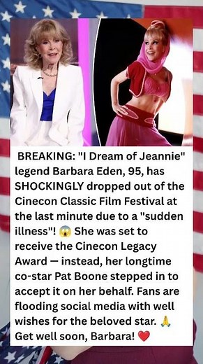 🚨 BARBARA EDEN, 95, ABRUPTLY PULLS OUT — "SUDDEN ILLNESS" 😱
