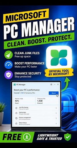 Microsoft PC Manager Explained | Clean, Boost & Protect Your PC 🎯 #microsoftpcmanager #pcboost