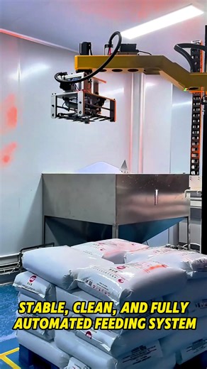 Industrial Robot BeiYuan on Instagram: "Stable, Clean, and Fully Automated Feeding System😎#depalletizing #depalletizer #palletizing #manufacturing #palletizer #automation #robotics #plastic #robot"