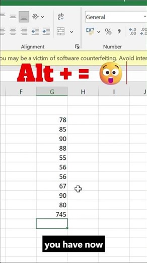 ALT + = Magic in Excel 😱 #excel #exceltricks #exceltips #education #learn #spreadsheets