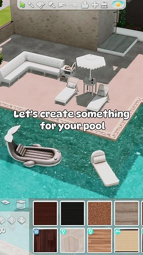 Pool Ideas | The Sims 4 | NO CC Inspired by Simtopia & Myaschmya 🤍 #thesims4 #sims4 #thesims4tutorial #building #pool #เดอะซิมส์4