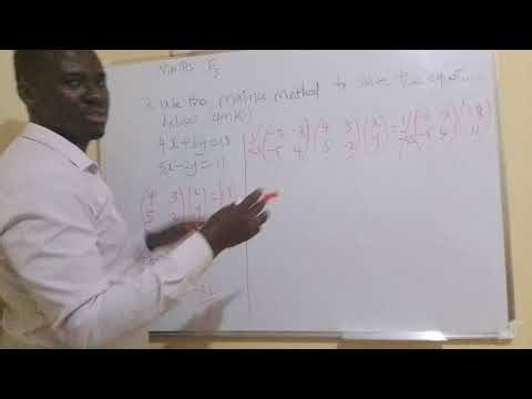 Simultaneous equations by matrices method