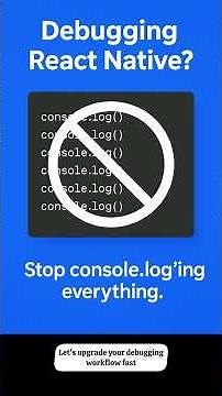 Stop Using console.log – Debug React Native Like a Pro #reactnative #mobileappdevelopment #ytshorts