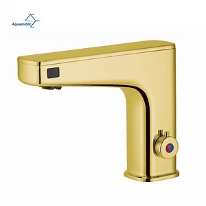 [Hot Item] Aquacubic Washbasin Intelligent Sensor Faucet Water and Soap Dispenser Double Control Faucet for Bathroom Hotel