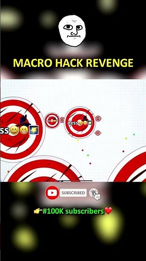 DESTROYING MACRO HACKERS REVENGE😎 Would you fall for this...? #shorts #agario
