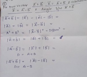 (2) For two vector \vec{A}=\vec{B}, \frac{\vec{R}}{\vec{A}}=\v... | Filo