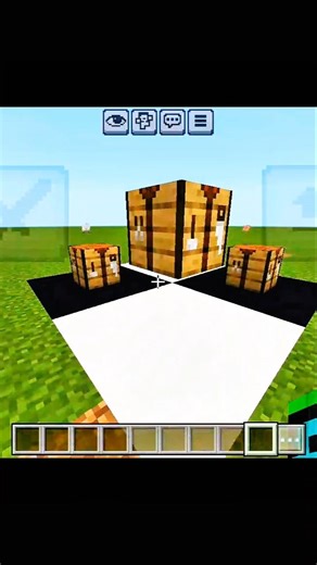 Minecraft Crafting table illusion #illusion #minecraft #bigcraftingtable #viral