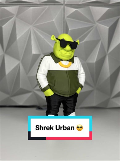 Shrek Urban 😎 Very cool design 😂🤘🏻 -File from 🔥: @Print.Warrior -Download👨‍💻 : MakerWorld -Filament 🧵: PLA -Lyer heigh : 0.16 -Supports ⛩️: Yes -Infill 🔗 : 10% -Number of Walls : 3 -Printer 🖨️: @Flashforge 3D AD5X ➡️ STL LINK IN BIO! ———————————————————- #shrek #shrekmemes #fanart #3dprinter #3dprinting