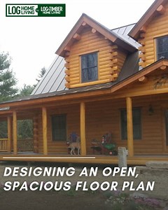 4.4K views · 15 reactions | This couple shared a childhood dream of living in a log home. When it came time to design their floor plan, they focused on one thing–creating a sense of space. See how they created their plan here: https://www.loghome.com/articles/spacious-open-log-home-floor-plan/ | Log Home Living | Facebook