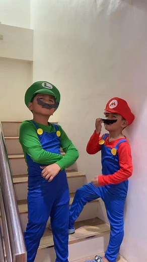 1.7K views · 122 reactions | Happy halloween from Mario and Luigi—the cutest duo in the mushroom kingdom!  special thanks to tita Joan Briones for shooting and editing this cute video﫶 #halloween2025 | Angelica Milan Briones | Facebook