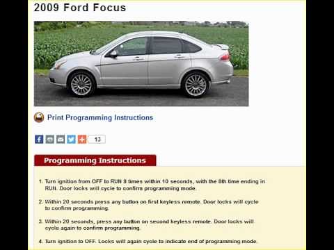 HOW TO PROGRAM REMOTE KEY FORD FUSION EXPLORER EDGE FIESTA MONDEO F250 F350 F450 F550