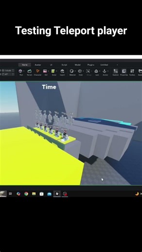 Testing Teleport player. #roblox #robloxstudio