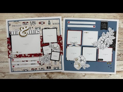 Wedding Themed Scrapbook Layout