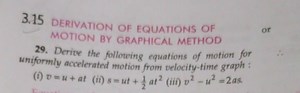 3.15 DERIVATION OF EQUATIONS OF or MOTION BY GRAPHICAL METHODD... | Filo
