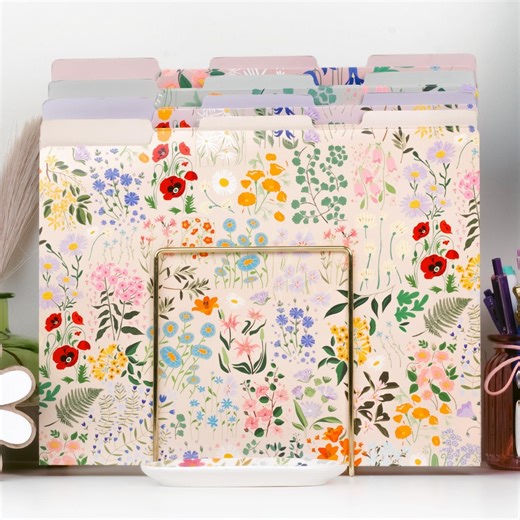 Garden Party File Folders | 12-pack Floral Letter-size File Folders for Home Office Organization | Cute Nature-inspired Desk Accessories - Etsy