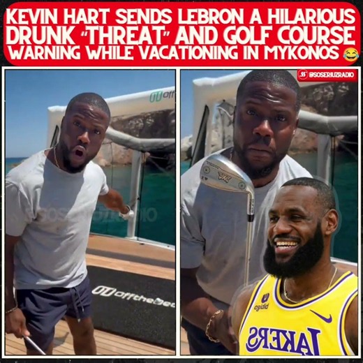 KEVIN HART SENDS LEBRON A FUNNY GOLF WARNING!