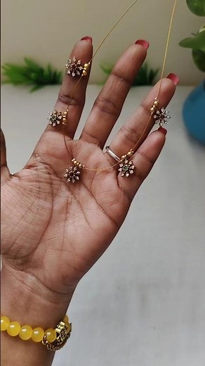 DIY Invisible Chain Necklace | Floating Floral Charms ✨ #shorts