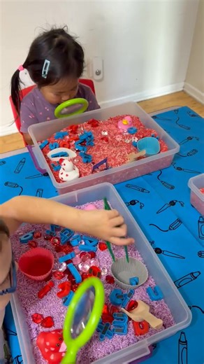 The kiddos had a Super Why letter hunt today. These little super heroes are learning their letters one scoop at a time. | Sandra's TLC