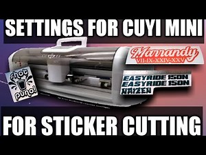 SETTINGS FOR CUYI MINI CUTTER PLOTTER , sticker cutting